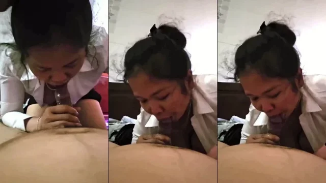 Chị kế toán cùng công ty trong bộ đồ công sở trốn chồng con tranh thủ sau giờ làm